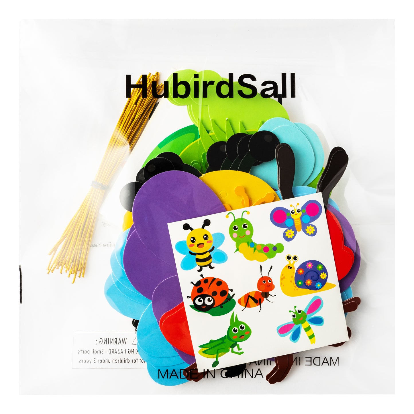 HubirdSall 32 Pack Bugs Craft Kits for Kids with Spring Summer DIY Bug Snails Ants Sticker for School Classroom Early Education Insect Art Craft for Party Favor Decorations Game Activities Gifts